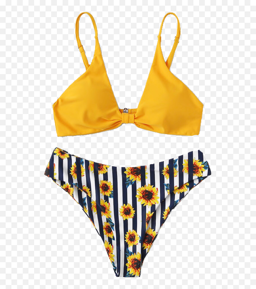 Sticker Bikini Swimsuit Yellow Sticker - Bikini Emoji,Emoji Swimming Suits