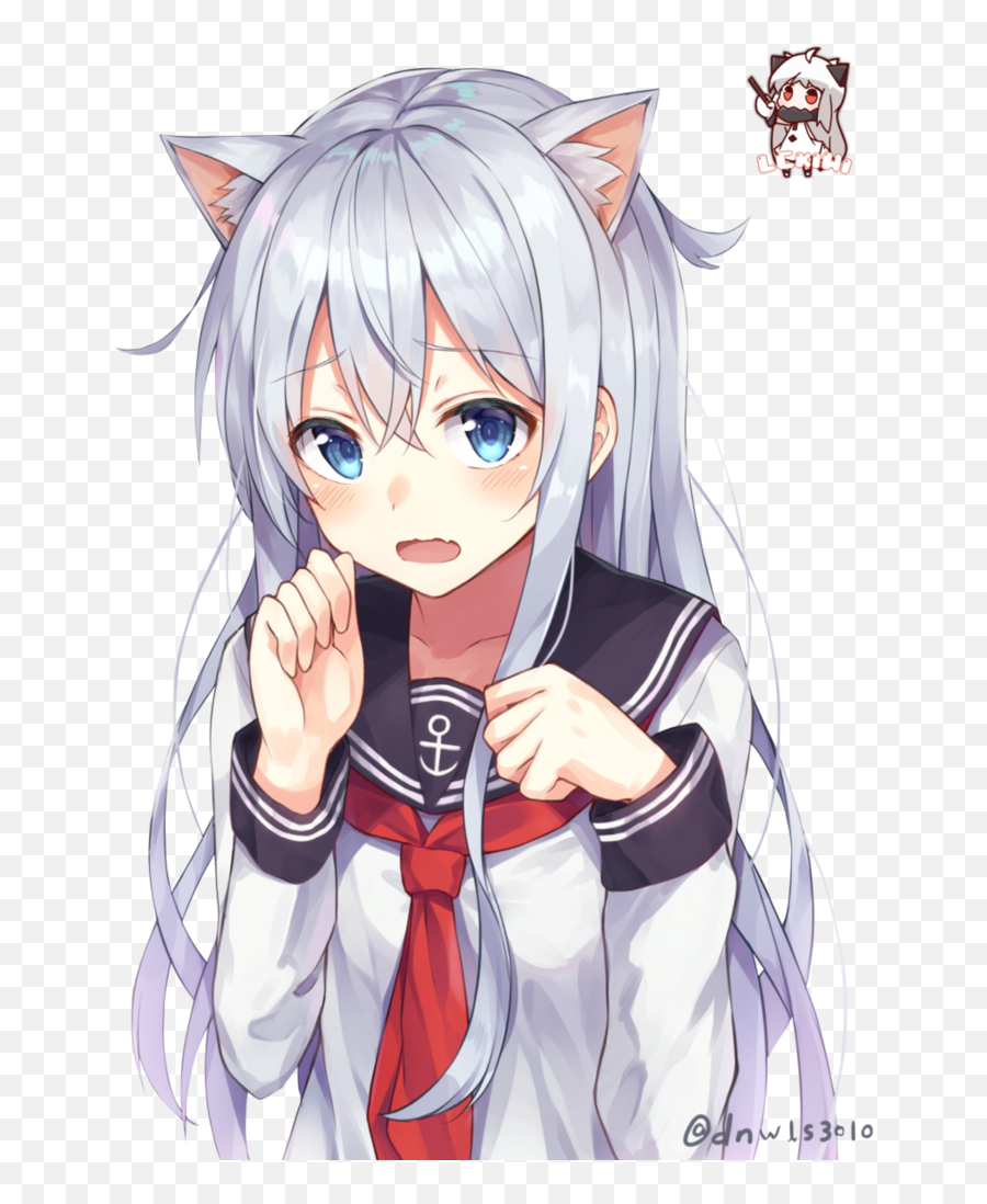 Pin On Nekos Kitzunes And Half Humans - Neko Kawaii Anime Girl Emoji,Nekomimi Emotion Ears