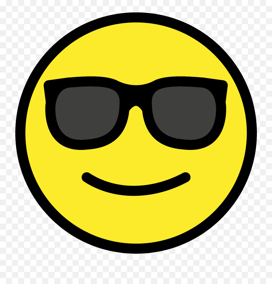 Smiling Face With Sunglasses Emoji Clipart Free Download - Png,Nerdy Glasses Emoji