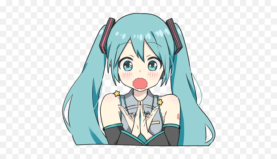 Line - Hatsune Miku Pom Ver Sticker Emoji,Hatsune Miku Emotion