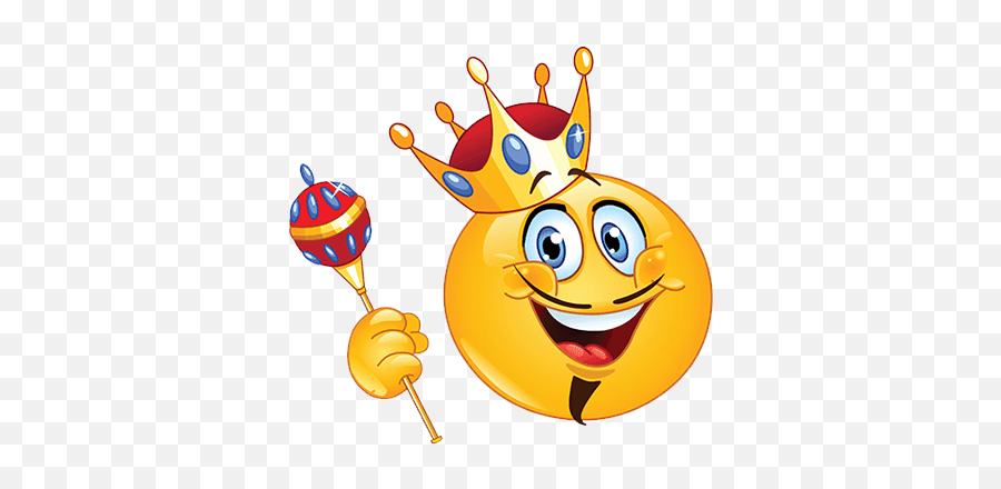 Smiley Emoticon - Smiley King Emoji,King Emoji