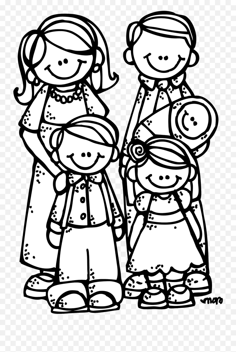 Black Family Clip Art - Clipartsco Family Clipart Black And White Emoji,Child Emotions Clipart Black And White Sad