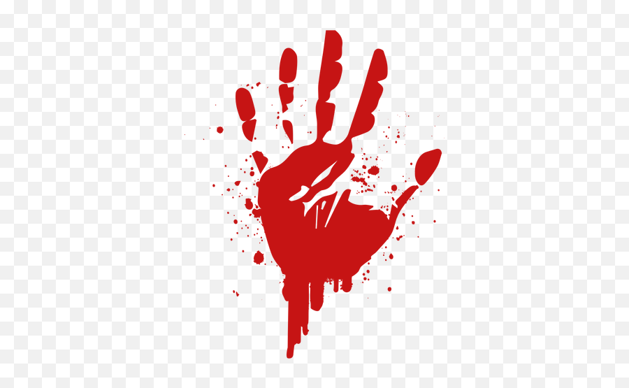 Finger Palm Print Blood Silhouette - Transparent Png U0026 Svg Huella De Sangre Png Emoji,Palms Out Thumbs Touching Emoji