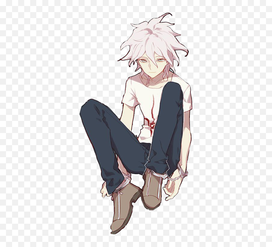 Danganronpa Nagito Komaeda Sticker By Shuuno - Sitting Emoji,Nagito Komaeda Emojis