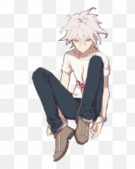 Danganronpa Nagito Komaeda Sticker By Shuuno - Sitting Emoji,Nagito Komaeda Emojis
