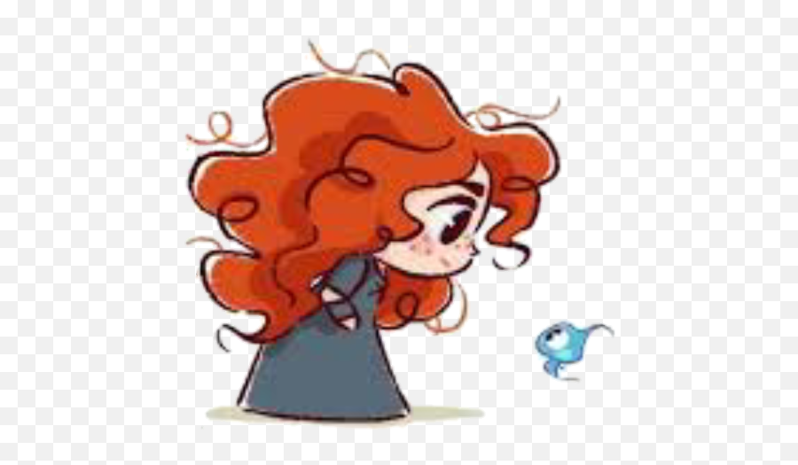 Merida Brave Valiente Cute Sticker - Disney Princess Merida Cute Emoji,Brave Animated Emoji