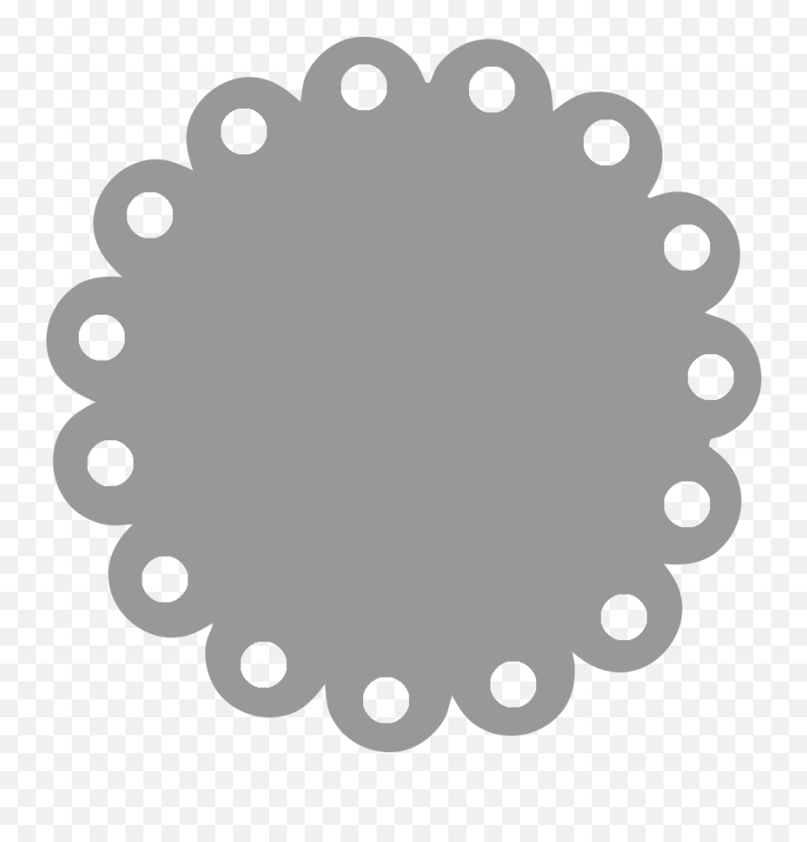 Pink Circle Border Design - Scalloped Circle Shape Vector Emoji,Scallopped Edge Emoji