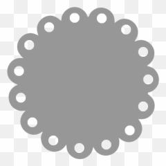 Pink Circle Border Design - Scalloped Circle Shape Vector Emoji,Scallopped Edge Emoji