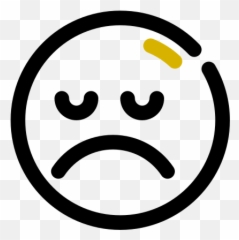 Sad - Sad Face Font Emoji,Emoticon For Unhappy