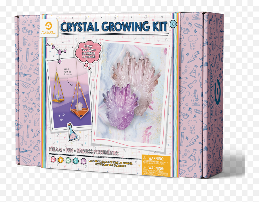 Goldieblox Crystal Growing Kit With Led Lights Perfect Gift Emoji,Water Crystal Emotion Experiment