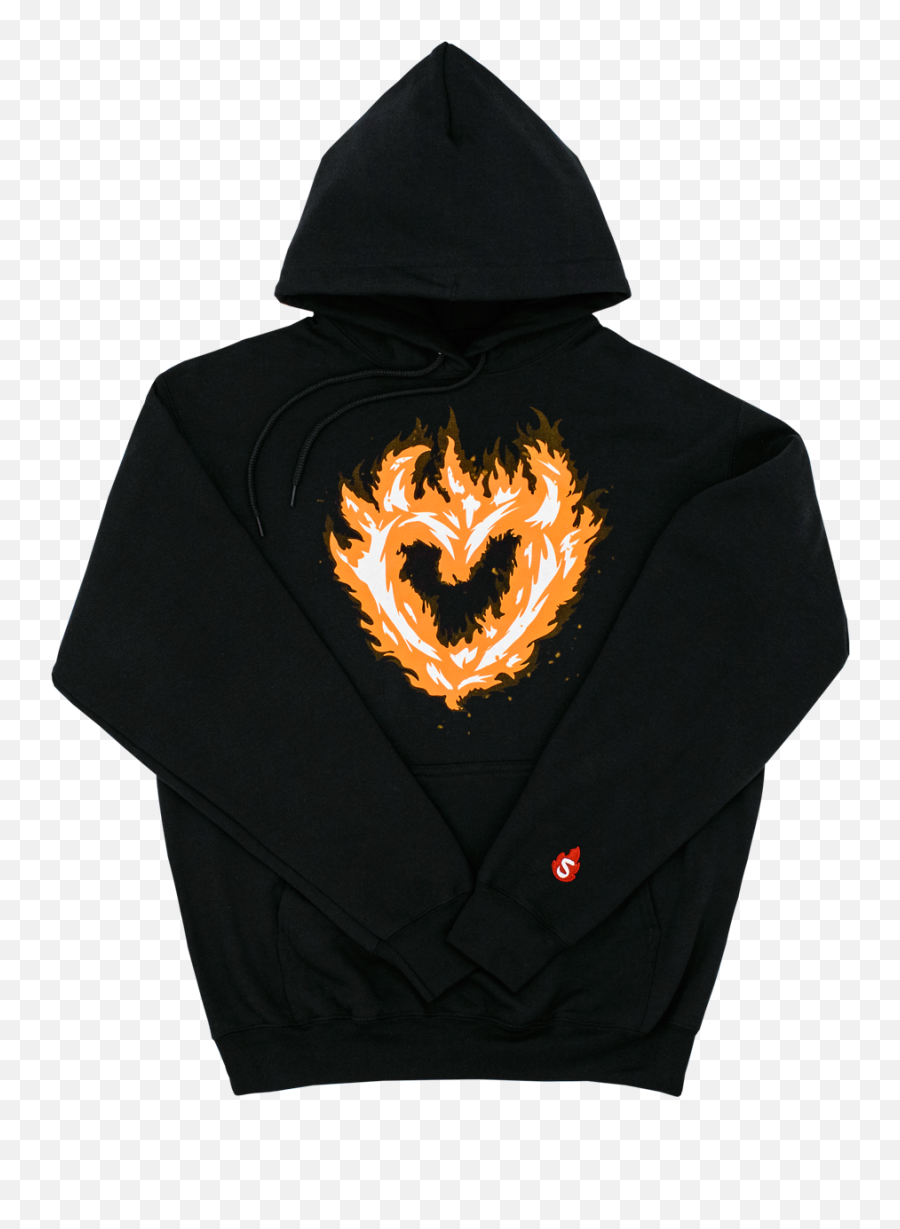 Sapnap 4 Million Flame Heart Pullover Hoodie - Shopsapnap Emoji,Fire + Heart Emoji