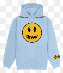Drew - House Drew House Light Blue Hoodie Mascot Logo Emoji,Emoticon House