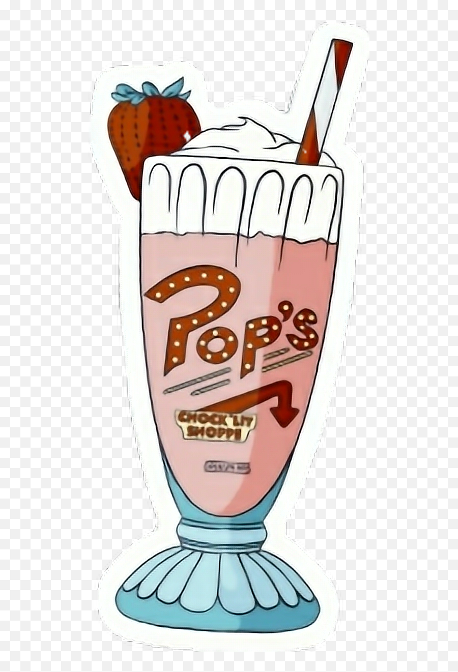 Pops Riverdale Milkshake Sticker - Milkshake Riverdale Emoji,Emoji Pops