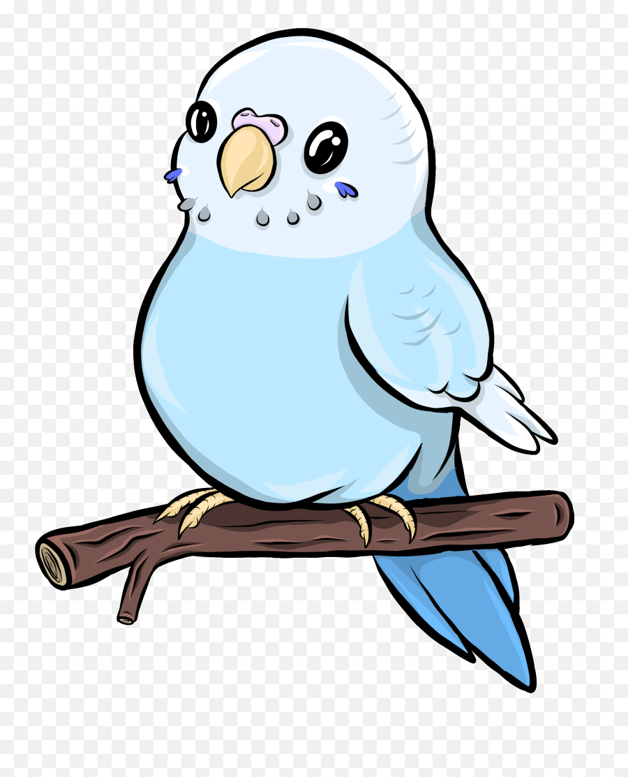 Untitled Artwork - Blue Budgie Clip Art Emoji,Parakeet Emoji
