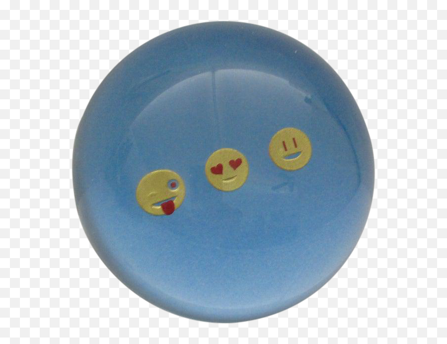 Art Glass Emoji Glass Paperweight - Happy,Weights Emoji