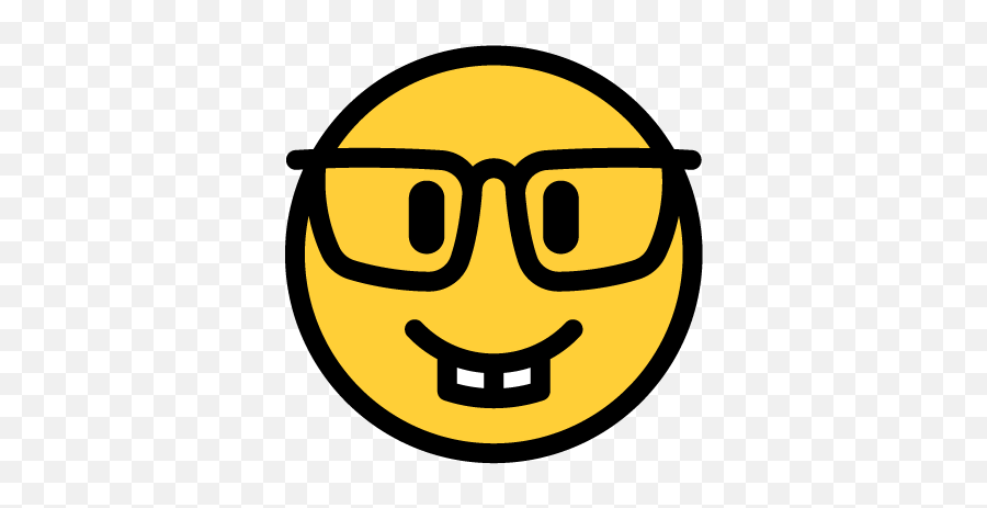 Justemoji - Happy,Nerd Face Emoji