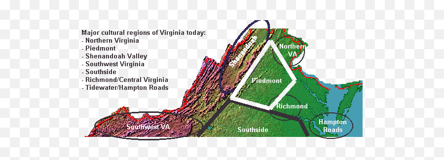 Sectionalismregions Of Virginia Geography Of Virginia - Language Emoji,Yankee Emoticons