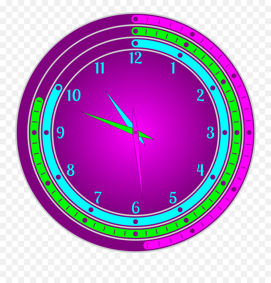 Clipart Clock Purple Clipart Clock Purple Transparent Free - Neon Clock Gif Transparent Emoji,Hammer And Clock Emoji