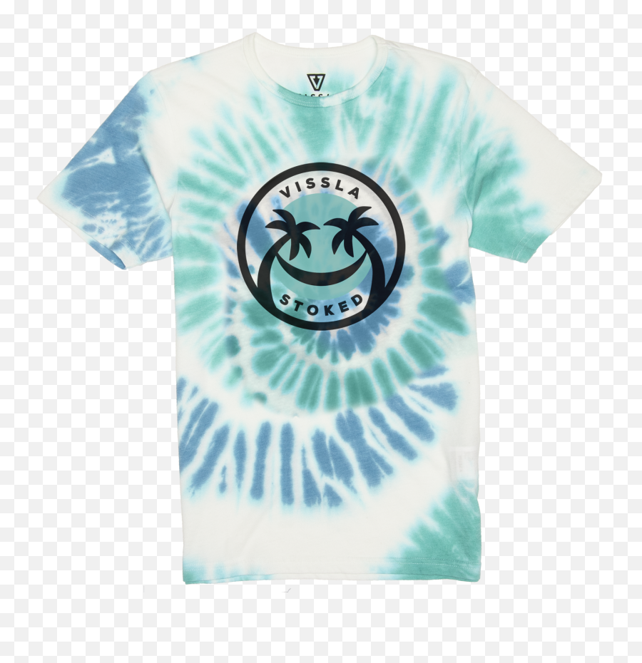 Hammock Tie Dye Boys Tee Blue Wash Heather Vissla - Tie Dye Shirt Vissla Emoji,Surf's Up Emoticon
