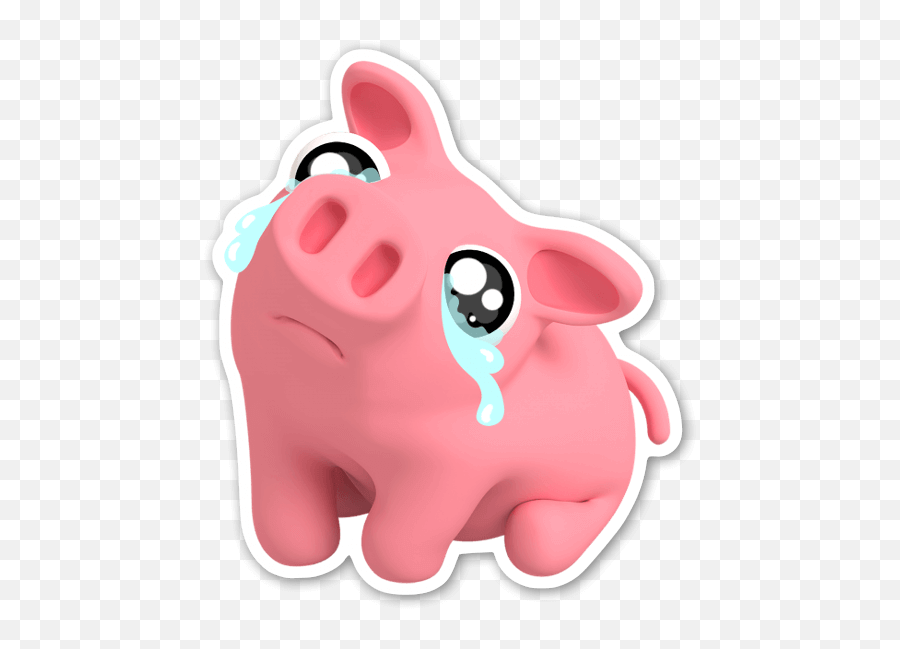 Pig Sad Sticker Emoji,Sad Pig Emoji