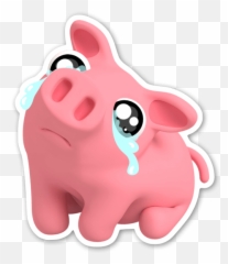 Pig Sad Sticker Emoji,Sad Pig Emoji