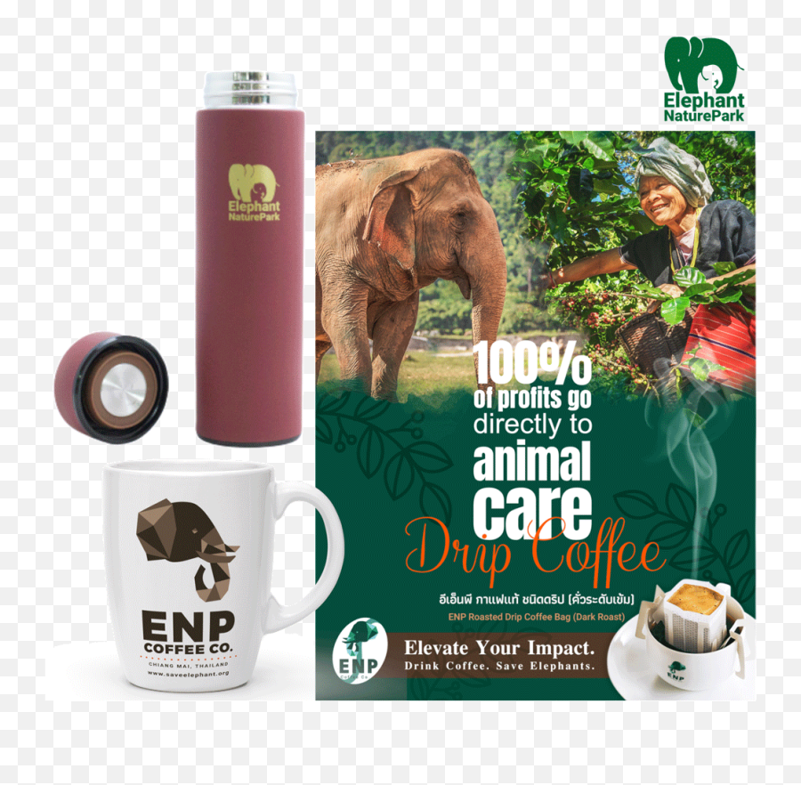 Welcome To Elephant Nature Park - Coffee Drip Enp Emoji,Elephant Touching Dead Elephant Emotion
