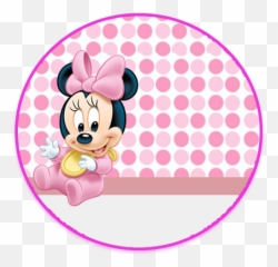 Kit Imprimible Candy Bar Minnie Bebé Para Cumpleaños - Blank Baby Minnie Mouse Invitation Template Emoji,La Chilindrina Emojis