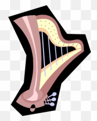 Vector Illustration Of Harp Stringed - Vertical Emoji,Harp Emoji