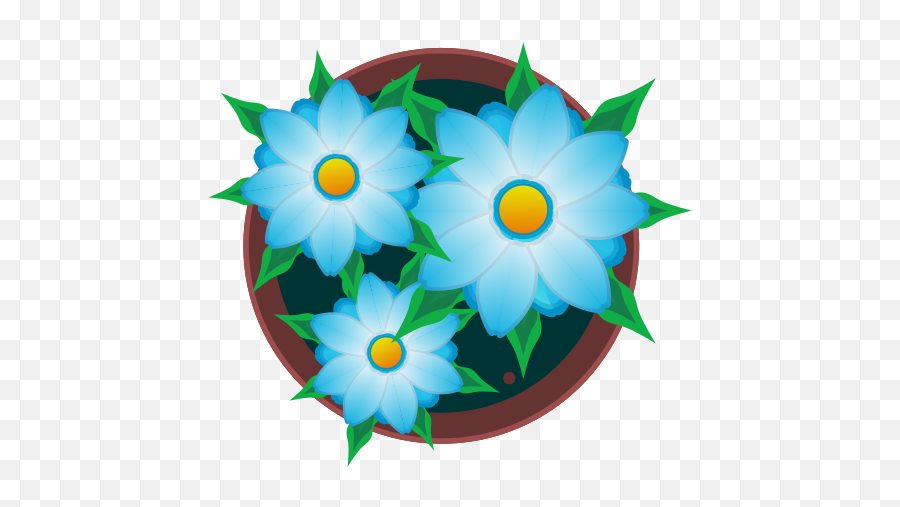Vector Image For Logotype By Keywords Beautiful Flowers Pot - Hayvanlarda Üreme Büyüme Ve Gelime 7 Snf Emoji,Iphone New Emojis Roses