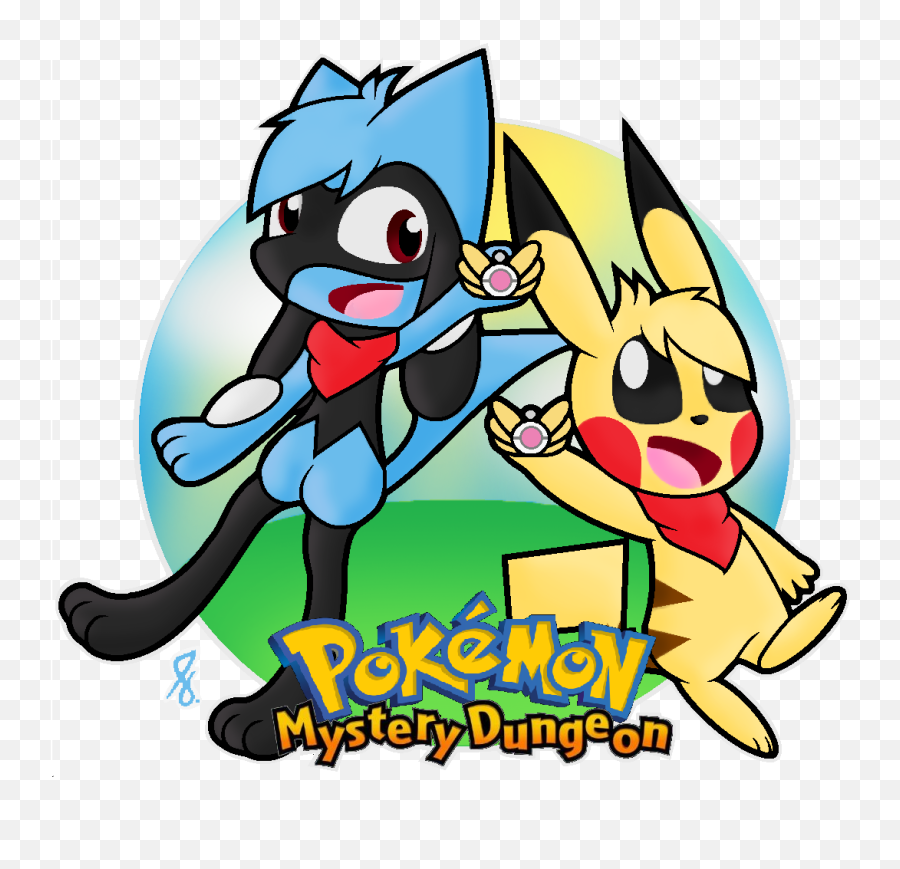 Clarenze The Riolu And Liam Pikachu In Team Commitment Iu0027m - Fictional Character Emoji,Chimchar Mystery Dungeon Emotions