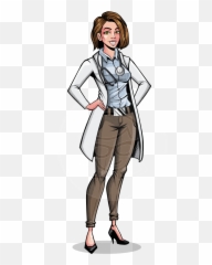 Comics Style Female Doctor Cartoon Emoji,Ca Rtoon Girl Stamding Emotions
