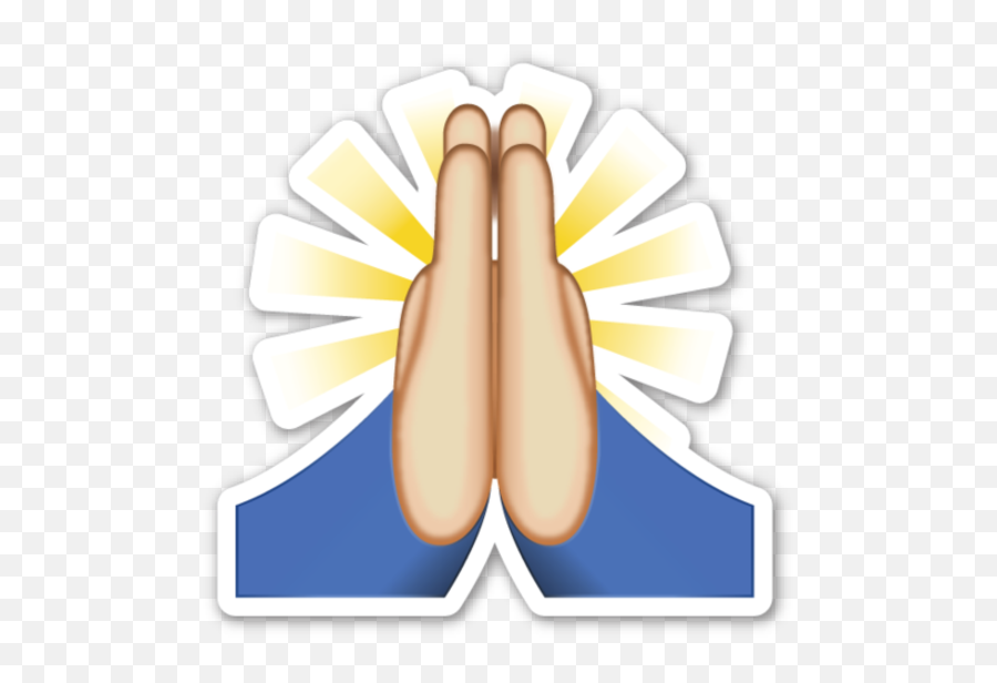 Hand Emoji Praying Emoji Emoji Stickers - Prayer Sticker,Praying Emoji