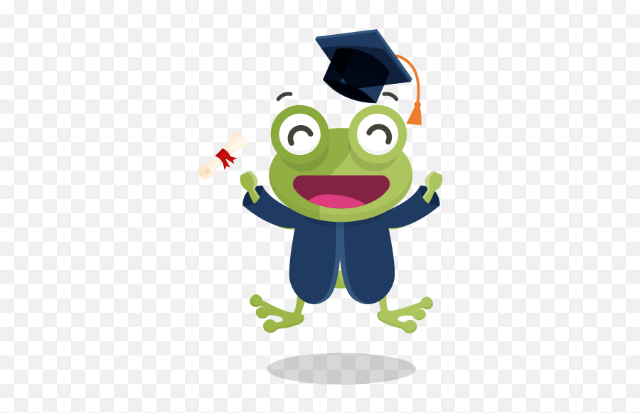 Graduation Stickers - Frog Winner Emoji,Happy Emotion Graduation