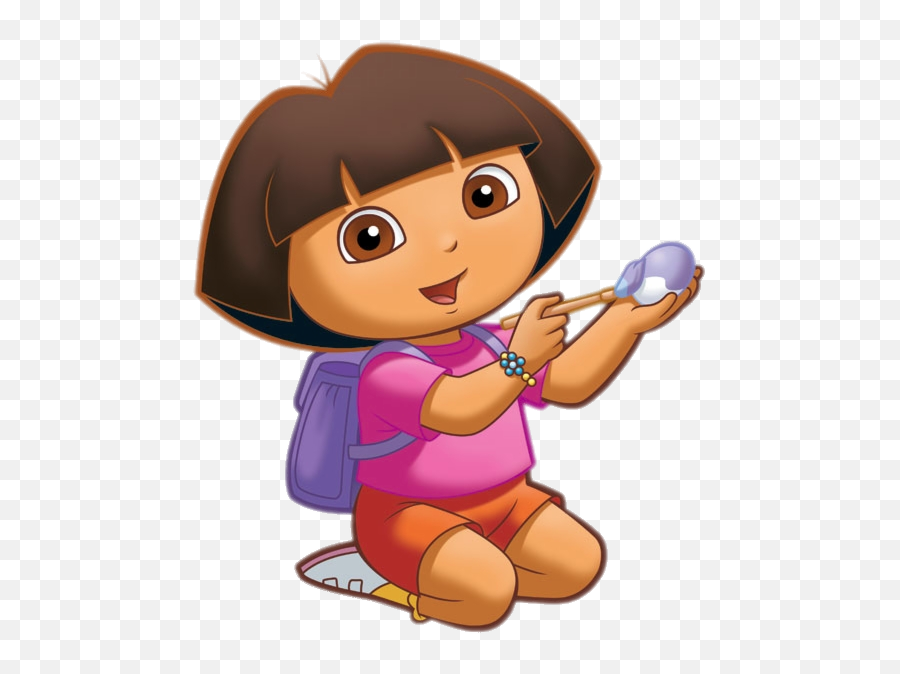 Transparent Dora The Explorer Painting - Dora The Explorer Kneeling Emoji,