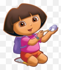 Transparent Dora The Explorer Painting - Dora The Explorer Kneeling Emoji,