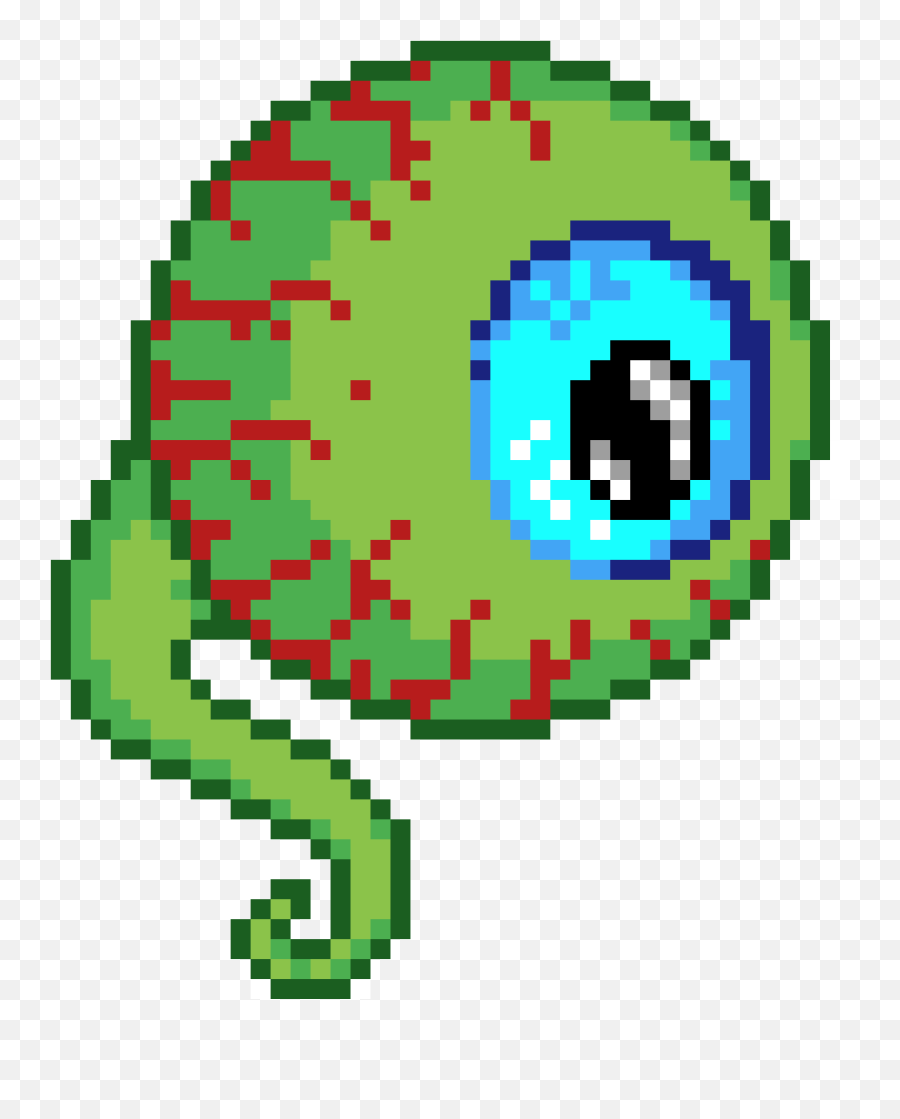 Scary Eyeball - Pixel Art Star Wars Boba Fett Clipart Full Pixel Art Green Eye Emoji,Boba Fett Emoticon Art