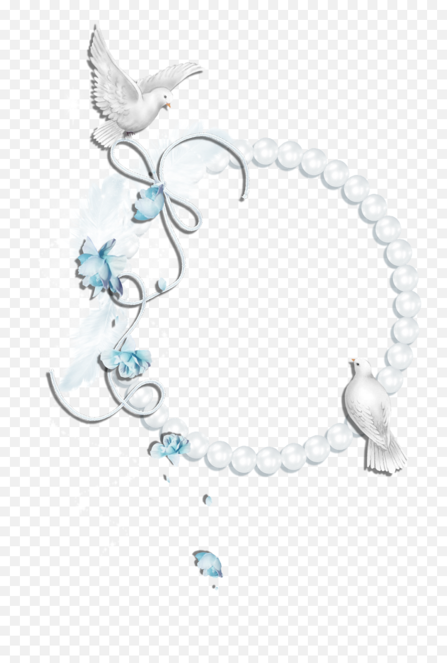 Pearls Clipart Pearl Bracelet Pearls Pearl Bracelet - White Bead Photo Frame Png Emoji,Emoji Icons Bracelets