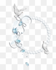 Pearls Clipart Pearl Bracelet Pearls Pearl Bracelet - White Bead Photo Frame Png Emoji,Emoji Icons Bracelets