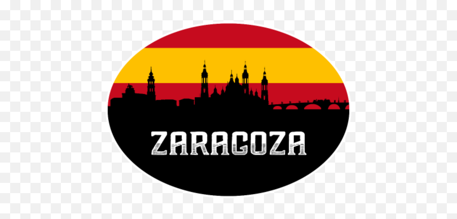 Zaragoza Skyline Silhouette Souvenir Spain Flag Spain Flag Emoji,Spain Map Emoji