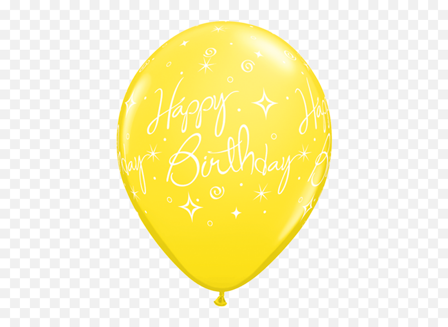 25 X 11 Happy Birthday Elegant Sparkles U0026 Swirls Sorbet - Balloon Emoji,Emoji Birthday Invites