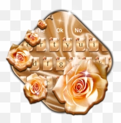 Silk Gold Rose Keyboard Theme - Lovely Emoji,Rose Emoji Android