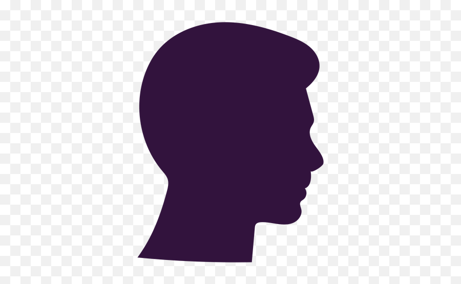 Face Right Facing Boy Short Chin Silhouette - Transparent Cara De Niño Silueta Emoji,Hand Chin Emoji