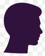Face Right Facing Boy Short Chin Silhouette - Transparent Cara De Niño Silueta Emoji,Hand Chin Emoji