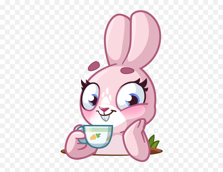 Rosy Bunny By Telegram Messenger Llp - Rosy Bunny Telegram Emoji,Iphone Bunny Emoji