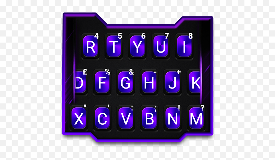 Neon Metal Business Keyboard Theme - Vertical Emoji,Slideit Keyboard Emoji