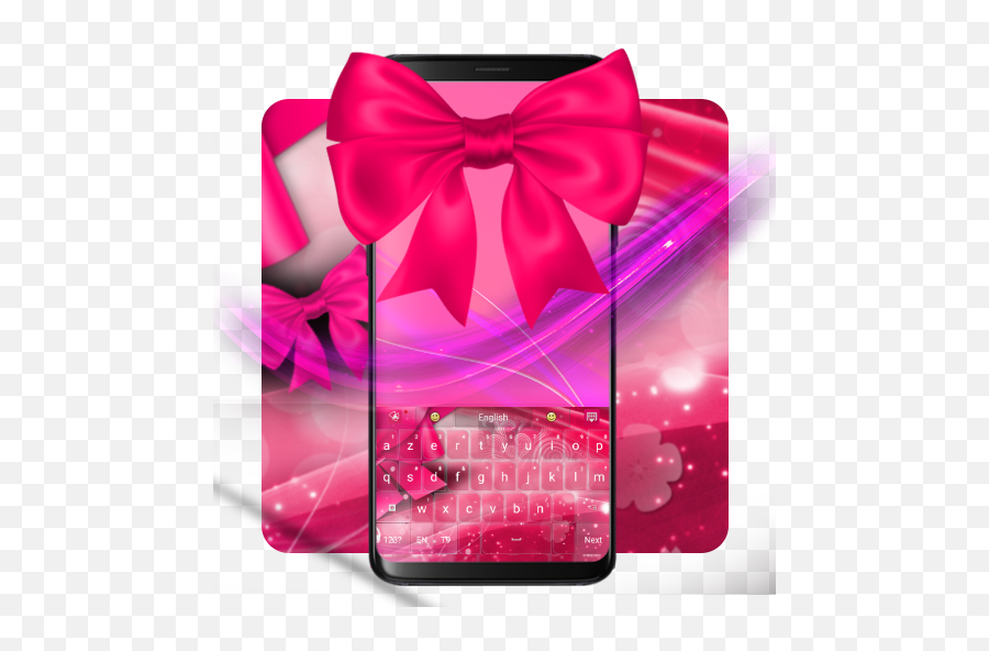 Pink Glow Ribbon Keyboard U2013 Applications Sur Google Play - Bow Emoji,Bow Emoji