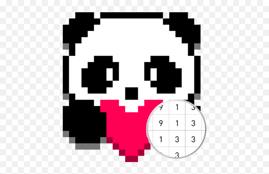 Download Unicorn Panda - Color By Number Apk Apkgooglenet Drawing Of Cute Pixel Panda Emoji,How To Draw A Unicorn Emoji Step By Step