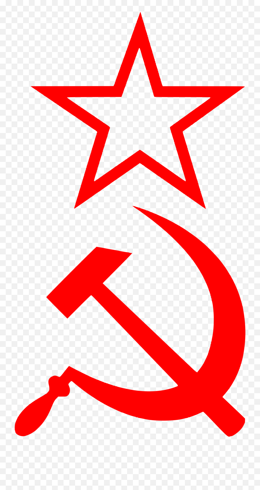 Hammer Sickle Star Red - Black Transparent Communist Symbol Emoji,Hammer And Sickle Made Out Of Hammer And Sickle Emojis