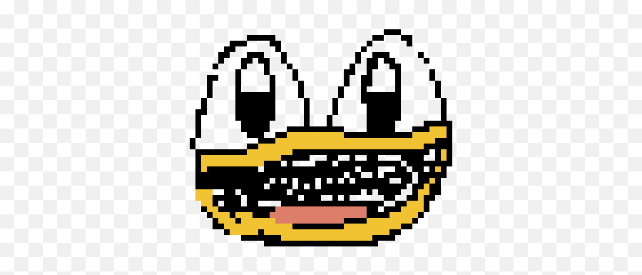 Donald Duck Face Pixel Art - Happy Emoji,Duck In Emoticon