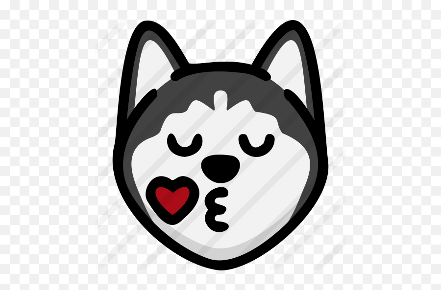 Kiss - Husky Emoji Png,Dog Emoticon Package Download Free